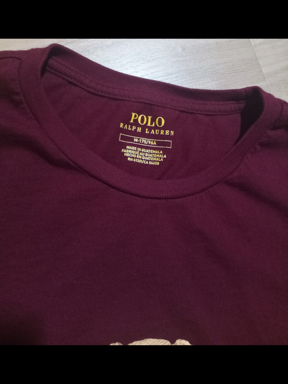 Polo by Ralph Lauren Men’s Burgundy Polo Bear Long-Sleeve Shirt - Picture 4 of 4